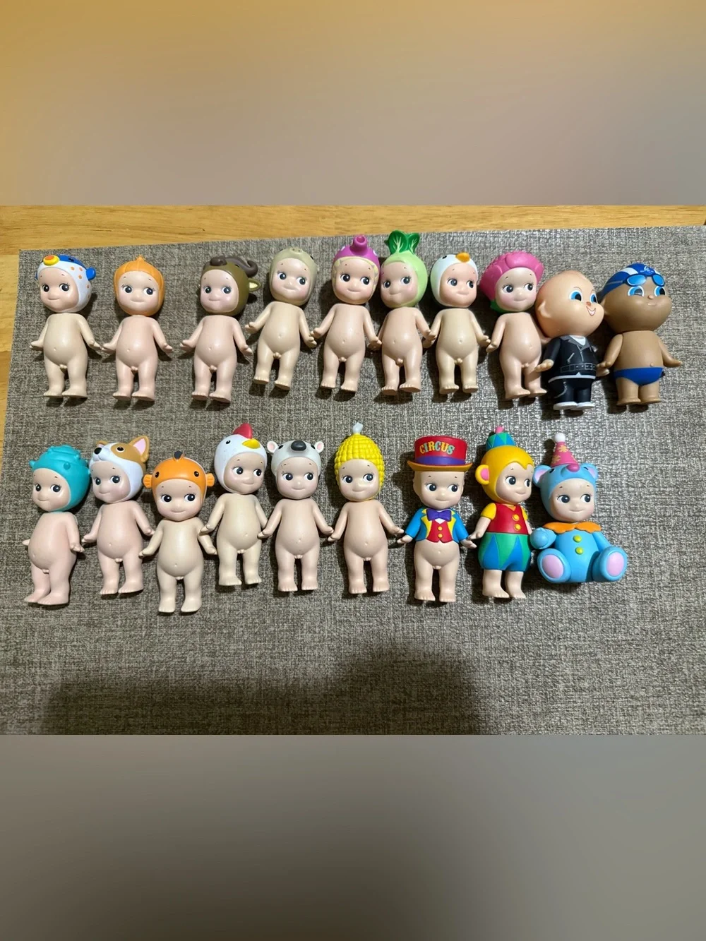 Sonny Angel Mini Doll Bundle with Colorful Hats - Pink, Blue, Green,